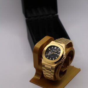 Gold Automatic Mechanical Watch – Black Dial, Seiko NH38
